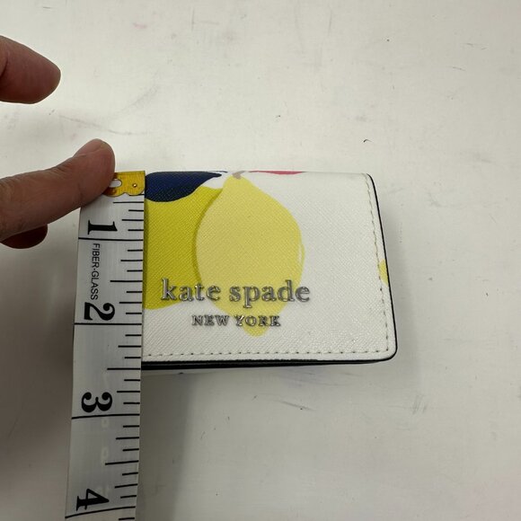Kate Spade Cameron Lemon Zest Micro Tri Fold Wallet Several pockets - Picture 10 of 10